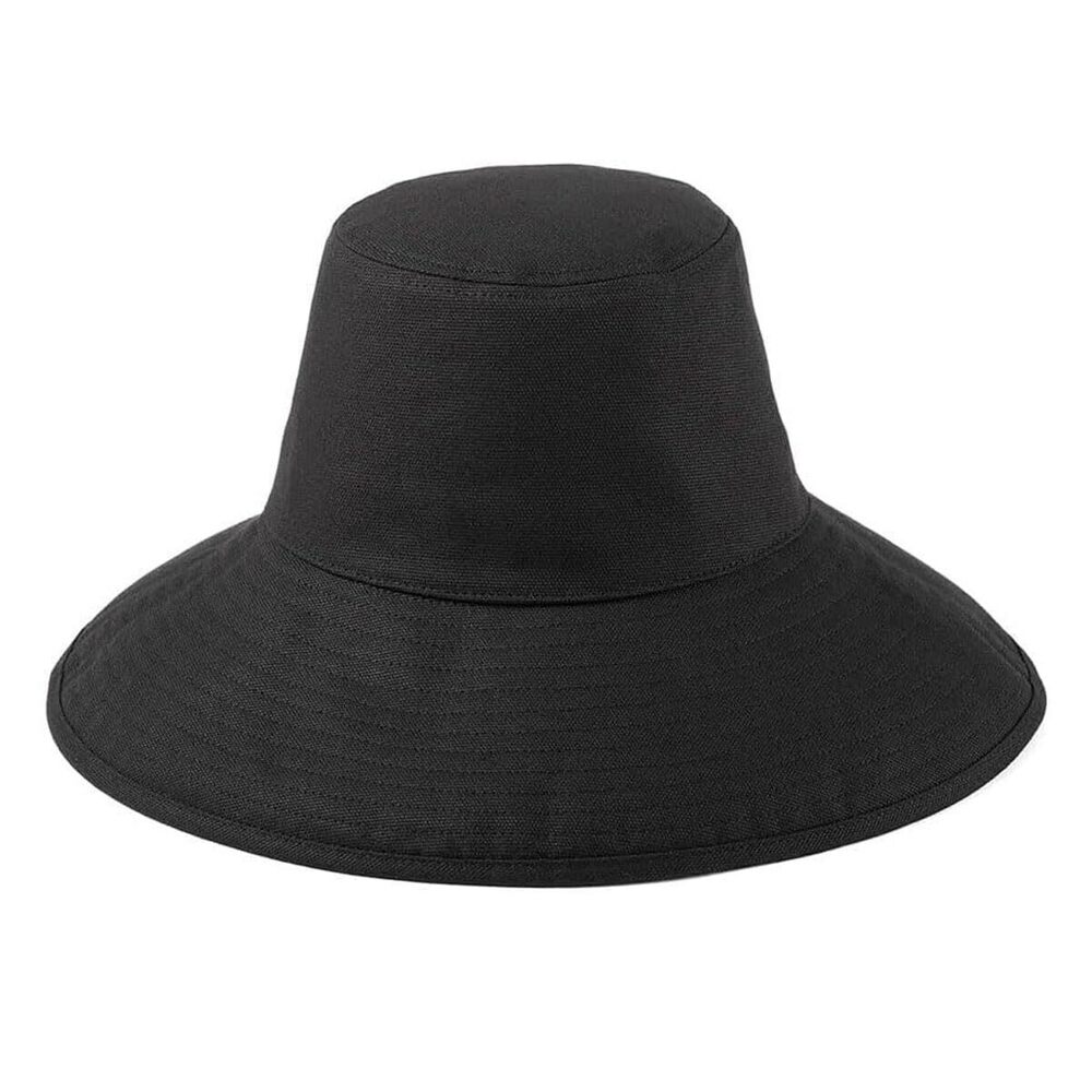 6638 Wide-Brimmed Cotton Canvas Holiday Bucket Hat Small-Medium, Black